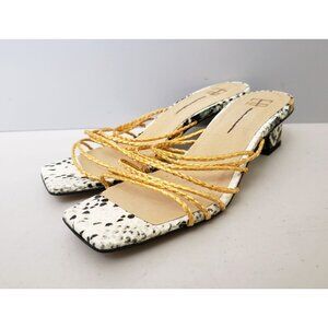 E8 by Miista Nahla Raffia-Strap Heels Snake Size 36